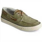 Sperry Bahama Canvas Mocassini Uomo Oliva Cotone Riciclato