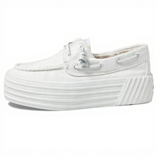 Sperry Piattaforma barca Donna Bianco pelle goffrata comoda