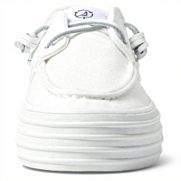 Sperry Piattaforma barca Donna Bianco pelle goffrata comoda