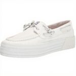 Sperry Piattaforma barca Donna Bianco pelle goffrata comoda