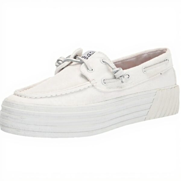 Sperry Piattaforma barca Donna Bianco pelle goffrata comoda