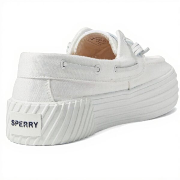 Sperry Piattaforma barca Donna Bianco pelle goffrata comoda