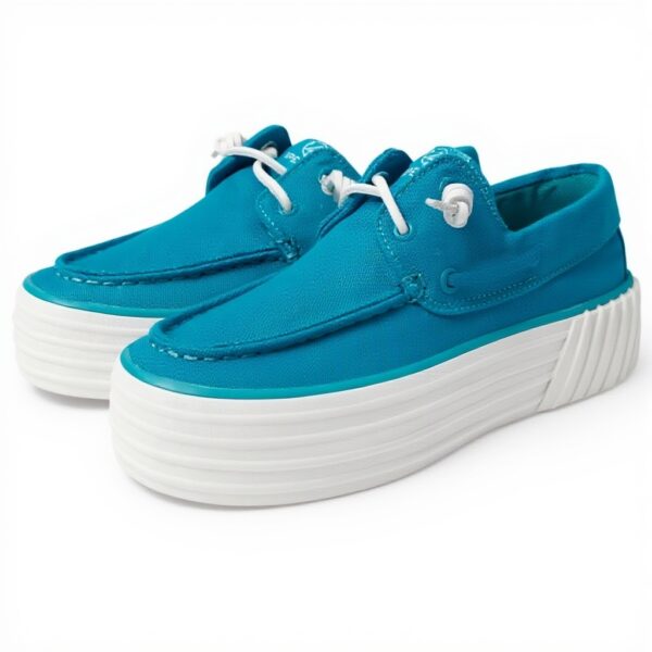 Sperry Piattaforma barca Donna Blu Plateau Gomma