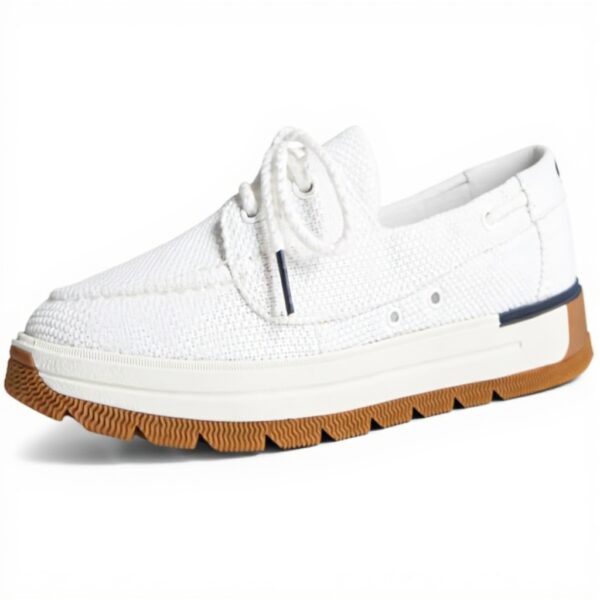 Sperry Scarpe da barca Augusta Uomo bianco mesh riciclato