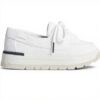 Sperry Scarpe da barca Augusta Uomo bianco mesh riciclato