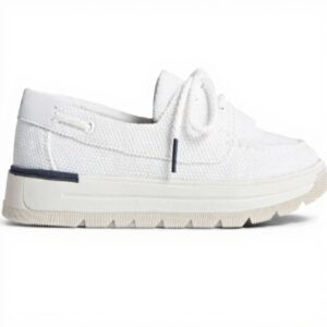 Sperry Scarpe da barca Augusta Uomo bianco mesh riciclato